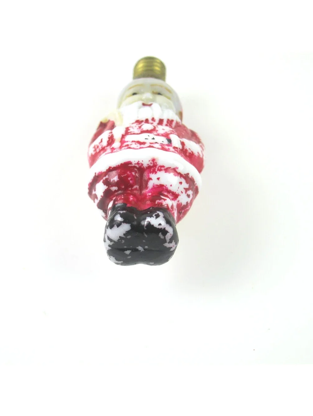 Vintage Santa Claus Milk Glass Light Bulb C6 Christmas Figural Toy Sack Japan